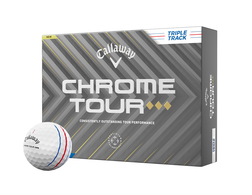 キャロウェイ CRMTR-TD25-TRPWH-12P クロム ツアー トリプルダイヤモンド トリプルトラック ゴルフボール 1ダース 12個入り CRMTRTD25TRPWH12P