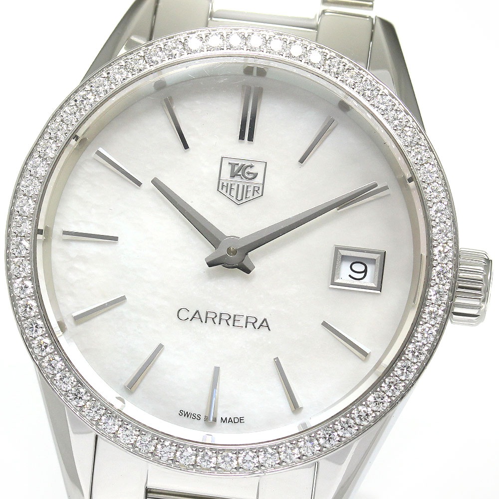 タグホイヤー TAG HEUER WAR1315 カレラ ダイヤベゼル クォーツ レディース _845211【中古】