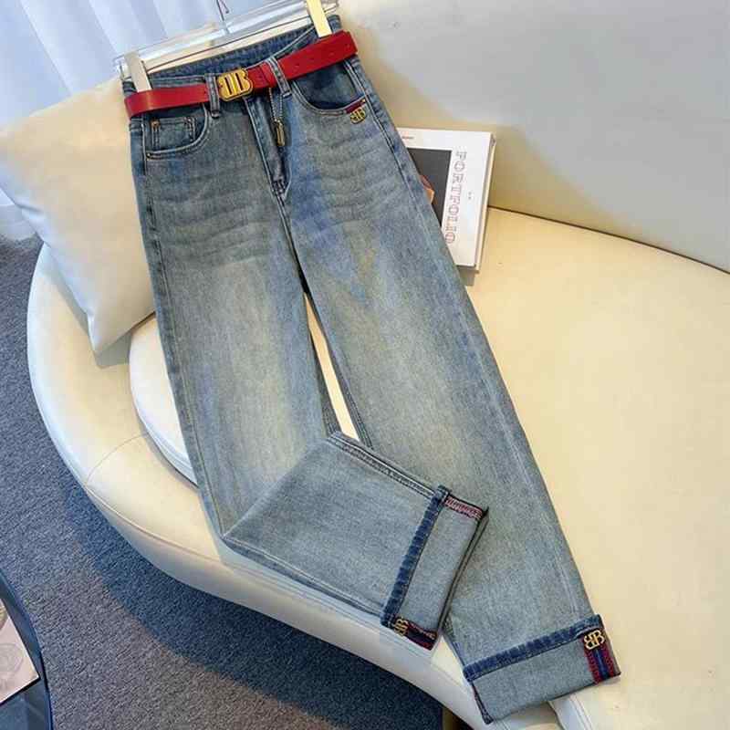 レディース ファッション カジュアル おしゃれ 袖口 シガレット ジーンズ 春夏 ナロー ストレート スリム パンツ 九分丈 パンツ