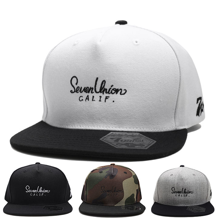 7union キャップ レディース 全4色 帽子 ぼうし 深め スナップバックキャップ おしゃれ かわいい 切り替え バイカラー カリフォルニア