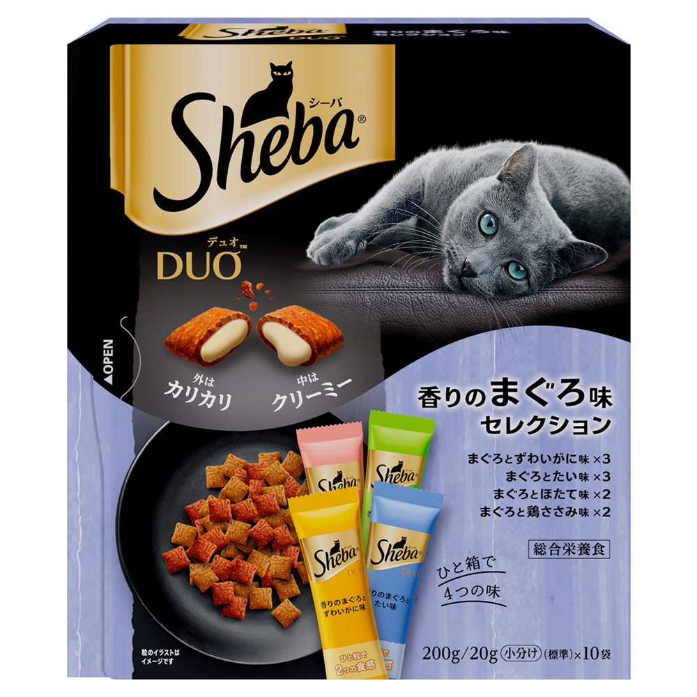 キャットフード　デュオ　香りのまぐろ味セレクション　２００ｇ（２０ｇX１０袋）　X１２個　お一人様１点限り　ＣＲＣ35―15―76―20―00