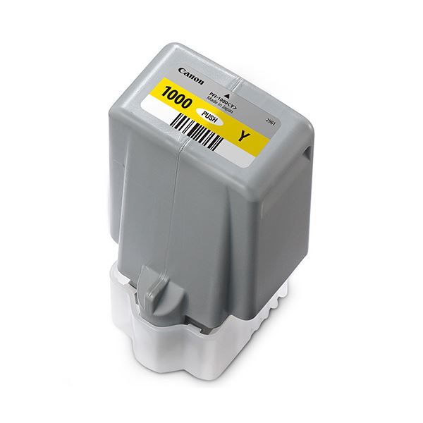 (まとめ)キヤノン インクタンクPFI-1000Y イエロー 80ml 0549C004 1個(×3セット)