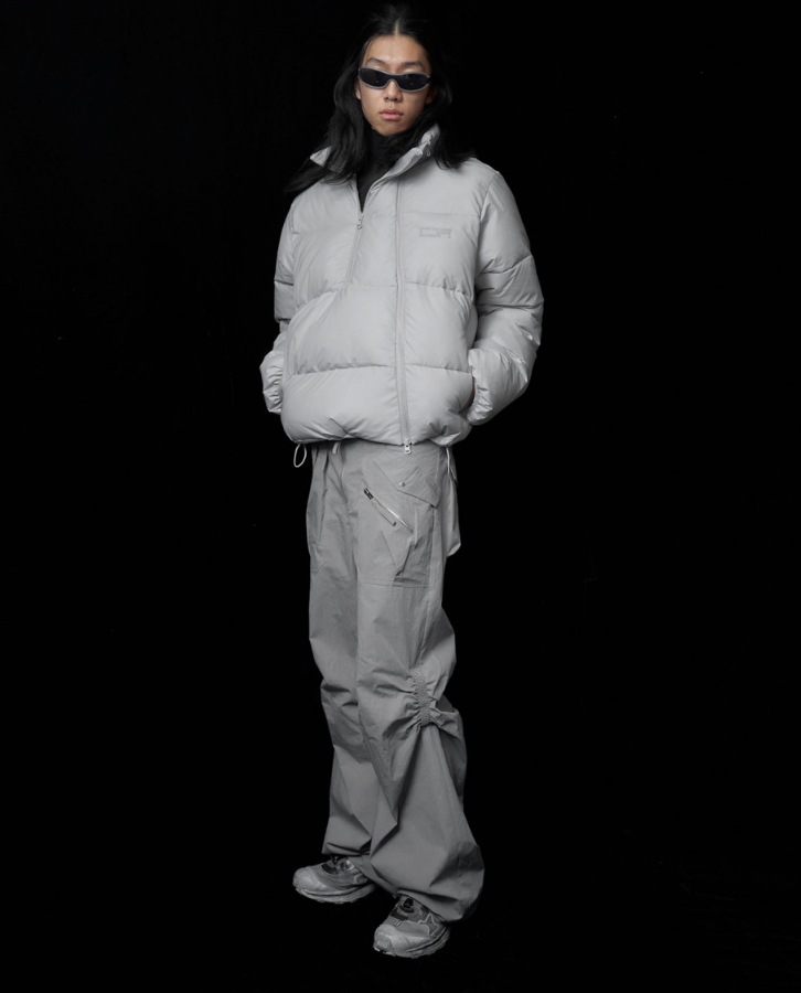 【NACHE】 EXPOSURE ZIP DETAIL PANTS : UNISEX / GRAY