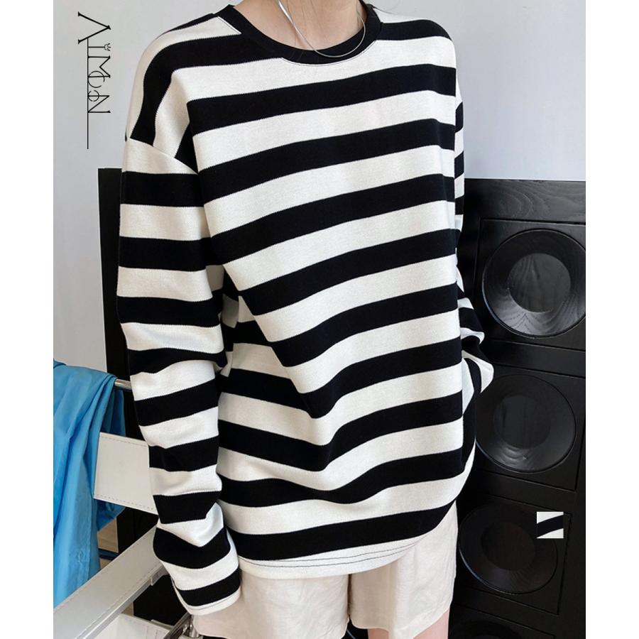 ボーダー tシャツ レディース 長袖韓国 6,340円