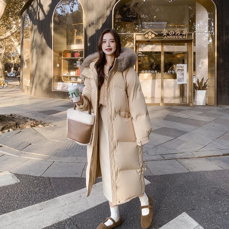 冬新しい 綿入れ 中綿ジャケット レディース カジュアル 百掛け フード付きアウター 厚手 防寒 ロングコート
