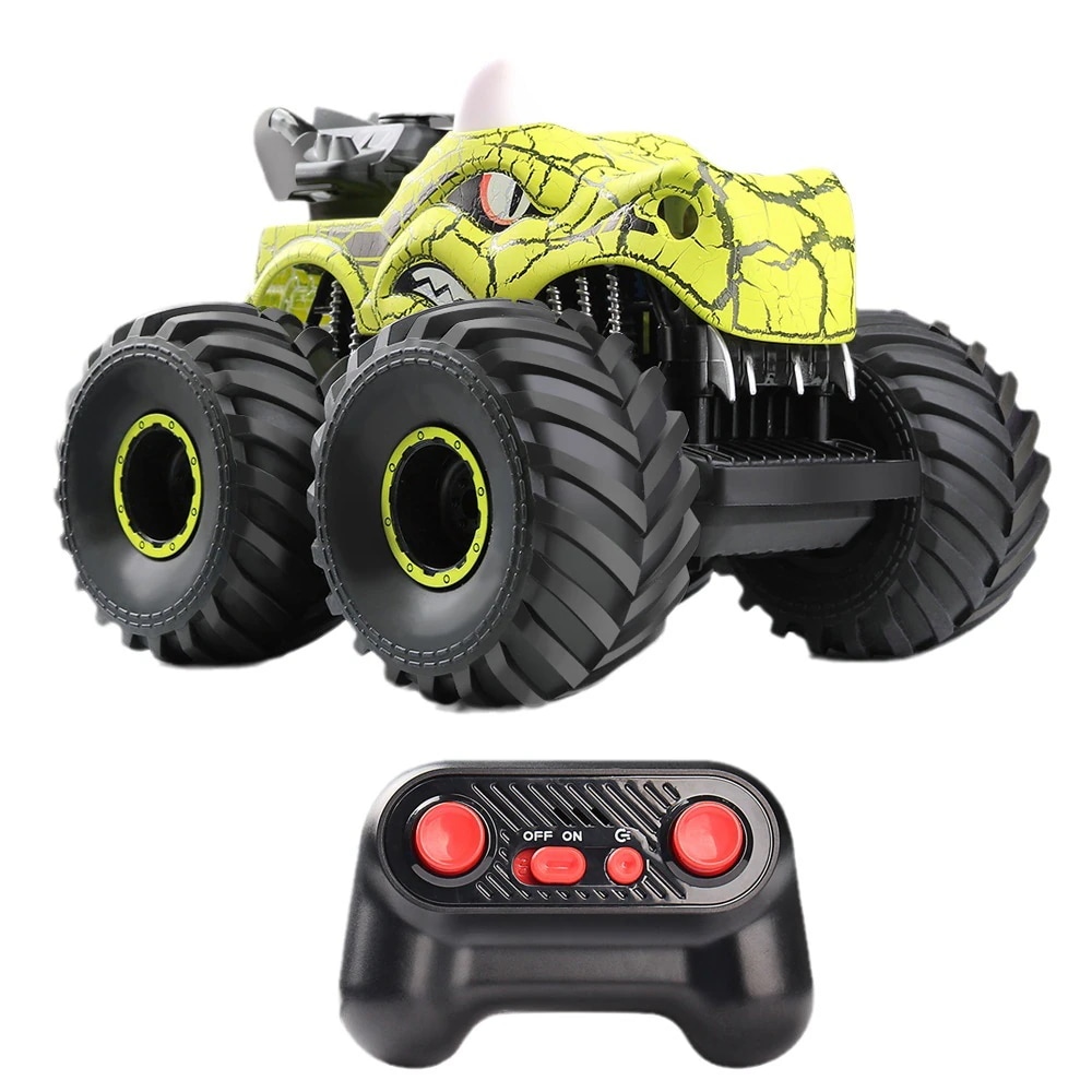ひび割れ恐竜リモコンスタンド回転特技車スプレーライトクライミングクロスカントリーカーおもちゃ