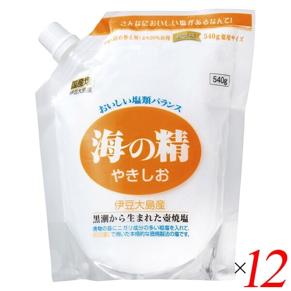 海の精 やきしお（スタンドパック）540g 12個セット