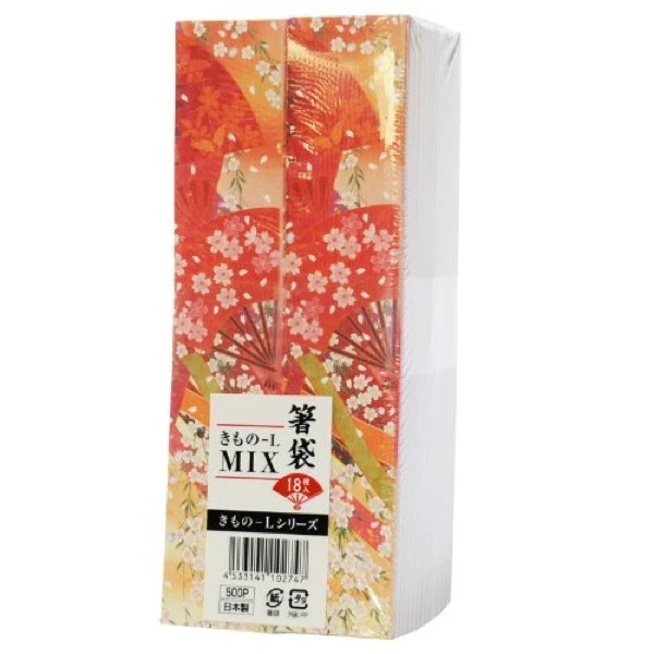 箸袋　きものシリーズL　5型8寸　（MIX）　5000枚【メーカー直送・代引き不可・時間指定不可・沖縄離島不可】