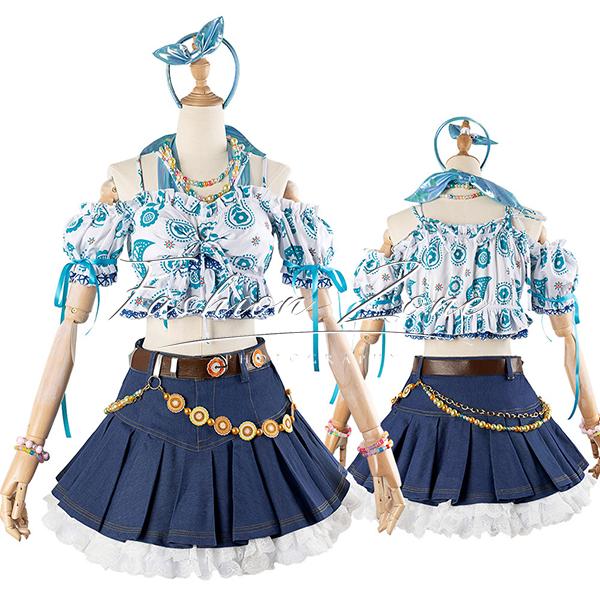 lovelive ラブライブ 蓮ノ空女学院 風 大沢 瑠璃乃 藤島慈 コスプレ衣装 ウィッグ cosplay ハロウィン 演出服 変装