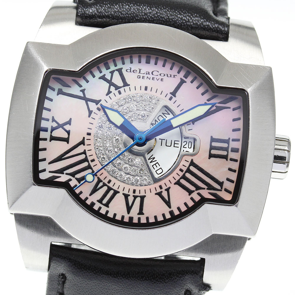 良品【deLaCour】ドゥラクール サクラ ミニ オート 500本限定 デイデイト 自動巻き ボーイズ_703376【中古】
