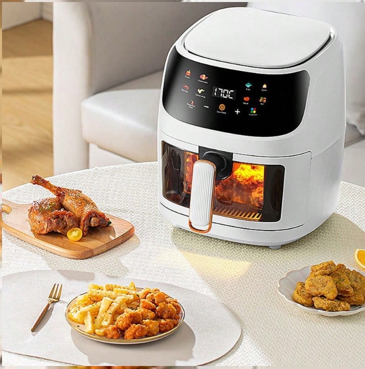 ノンフライヤー 8L 電気フライヤー 無油調理 サイドディッシュ 3-4人用 可視窓 エアフライヤー LEDディスプレイ タッチパネル タイマー 温度調節 一時停止 メモリー機能 日本語取扱説明書付き 5,070円