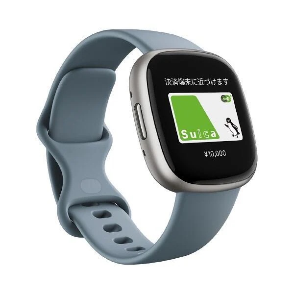 Fitbit Versa 4 [ウォーターフォールブルー/プラチナアルミニウム]スマートウォッチ
