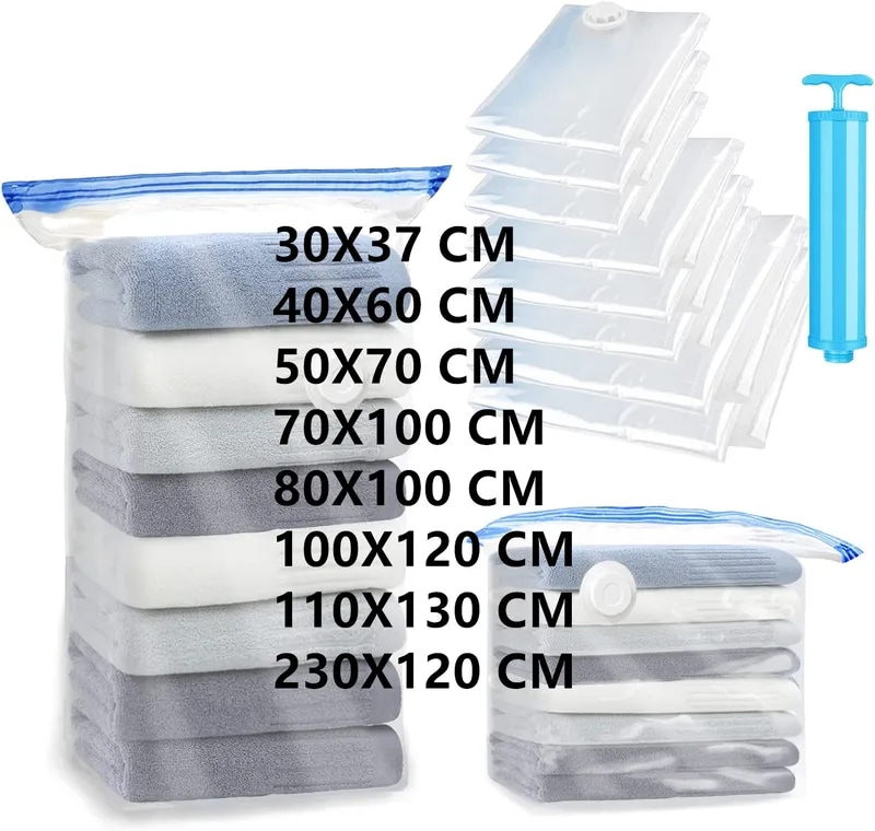 納期21日厚手の真空バッグ,透明な衣類収納バッグ,圧縮トラベルスペース,収納,家庭用 4,990円