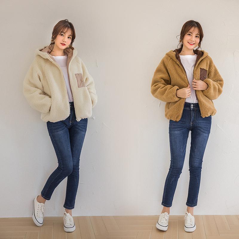 【即納】ボア ブルゾン レディース 秋 冬 フード付き アウター コート ファー もこもこ 防寒 大人 ショート丈 厚手 体型カバー スキー キャンプ