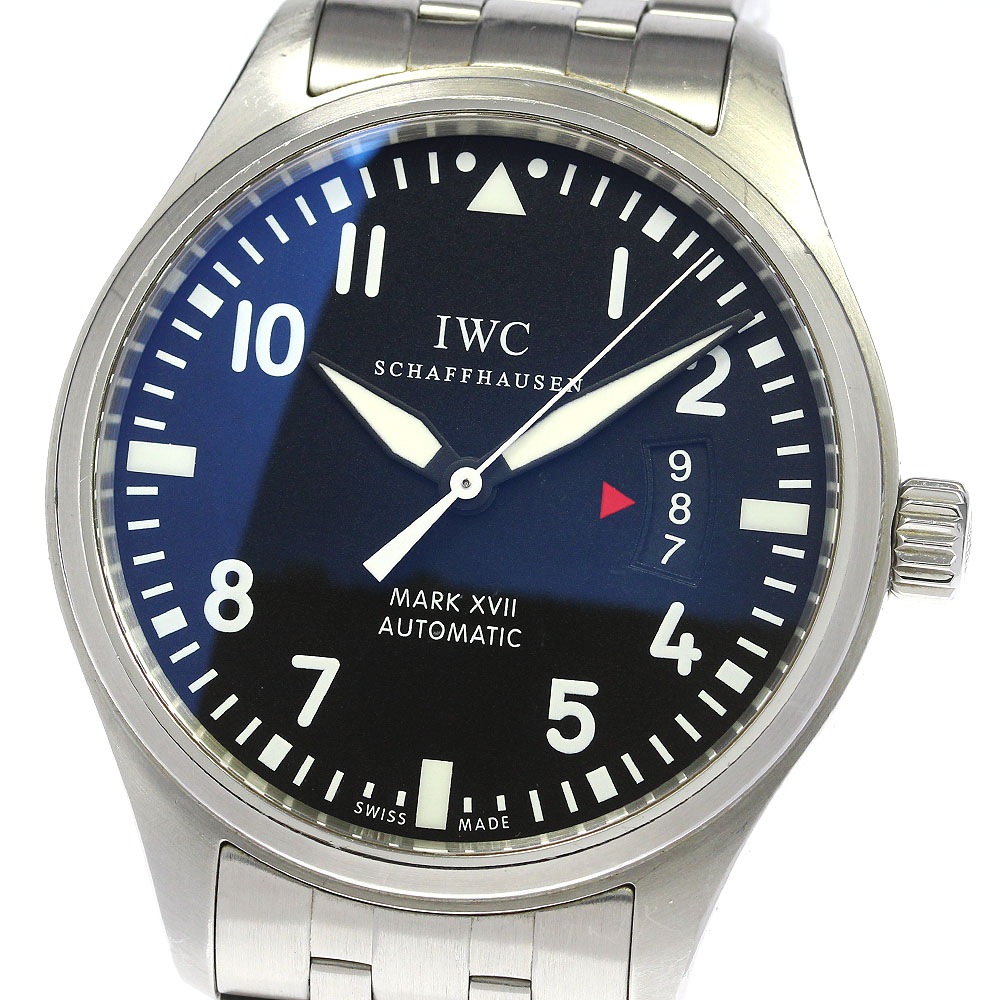 IWC IWC SCHAFFHAUSEN IW326504 パイロットウォッチ マークXVII デイト 自動巻き メンズ 保証書付き_793730【中古】 466,900円