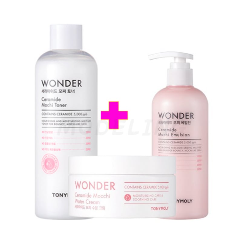 [TONYMOLY]ワンダー セラミド もちトナー +ワンダー セラミド餅 エマルジョン+クリーム