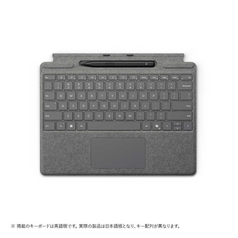 マイクロソフト　Microsoft　Surface Pro キーボード(ペン収納付き/スリム ペン付き) プラチナ 　8X600232