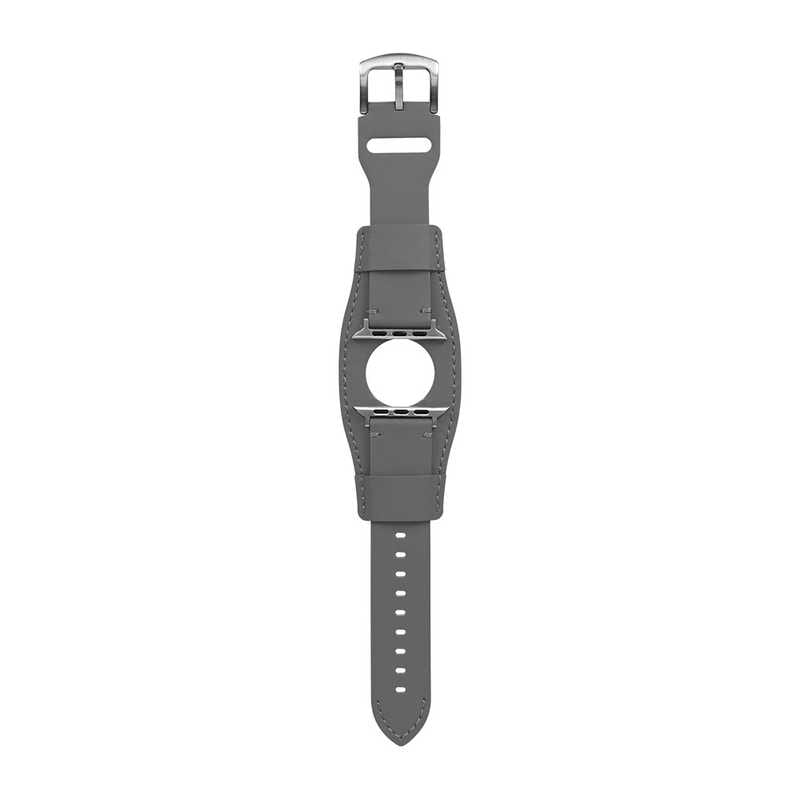 OWLTECH　Apple Watch(42/44/45/49mm)用 パイロットレザーストラップ 「TACT IX(タクトナイン)」 グレー　OWLTACAWBL04GY