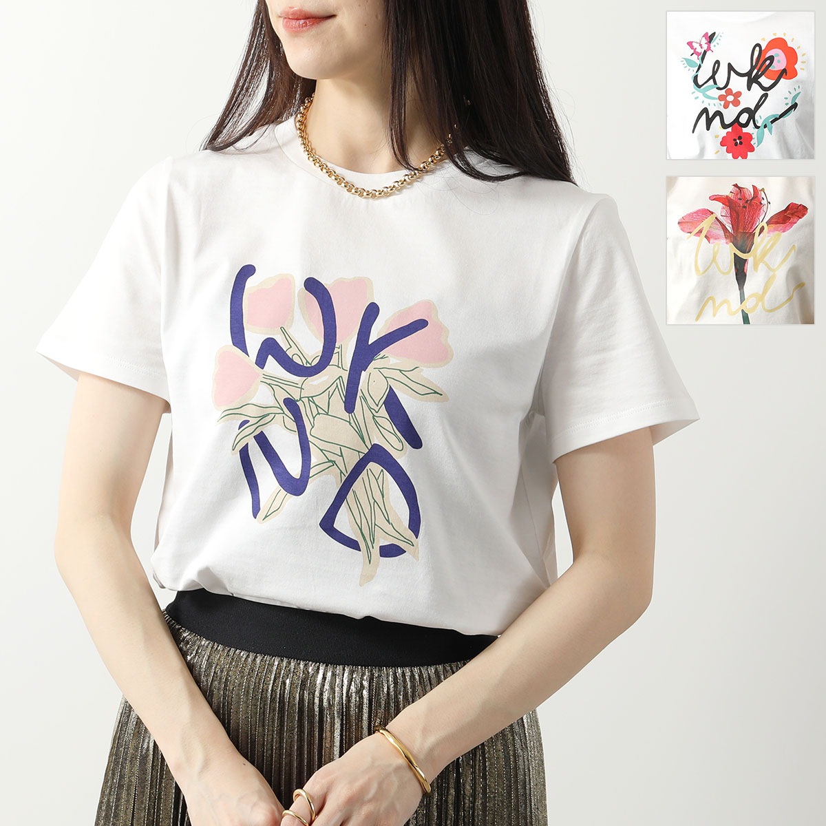 WEEKEND MAX MARA ウィークエンド マックスマーラ 半袖 Tシャツ NERVI ナーヴァイ レディース コットン クルーネック プリント カラー3色Tシャツ・カットソー