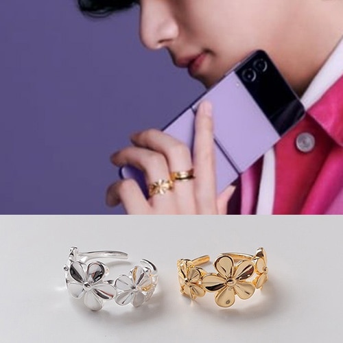 BTS/V/防弾少年団/V/テテ st. フラワーリーフリング/指輪 (2color)