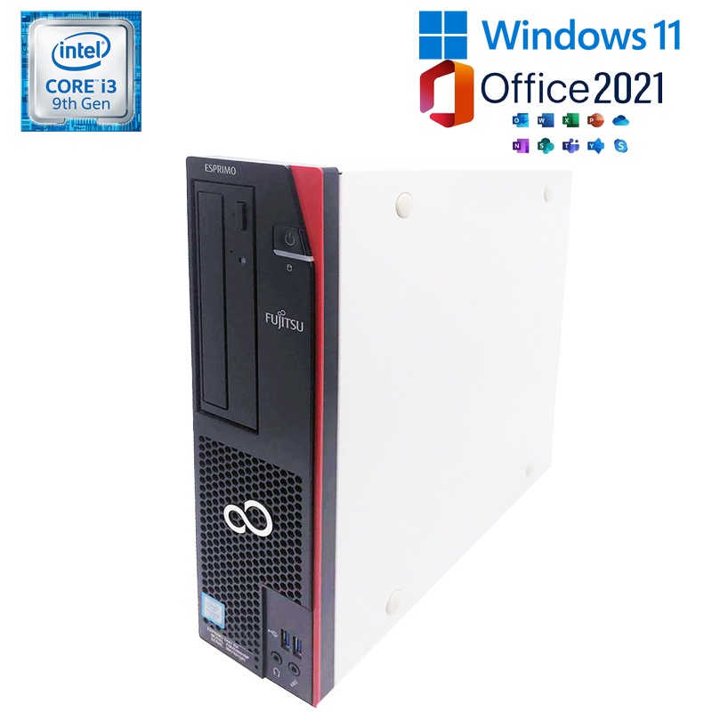 第九世代Corei3 メモリ8GB SSD128GB ＋内蔵HDD500GB MSoffice2021 Windows11 DVD-ROM 無線 USB3.0 D588 デスクトップパソコン　中古PC