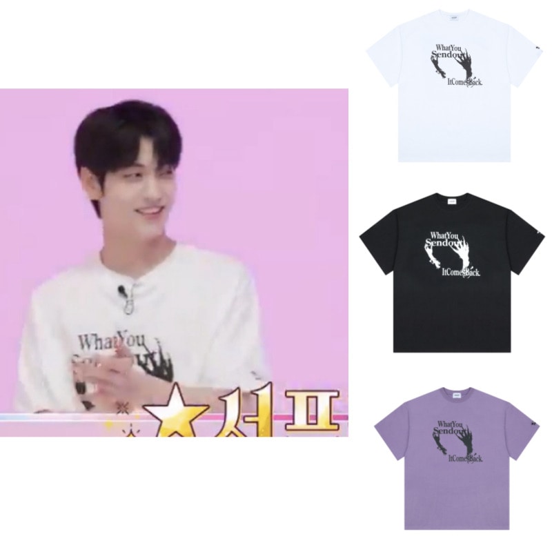 【TXT スビン着用】【当店特典付き】 LIFE IS AN ECHO T-SHIRTS オーバーサイズ半袖Tシャツ