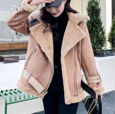 裏ボアウールコート アウター ミドル丈 袖あり 長袖 襟付き もこもこ モコモコ ウール ボア