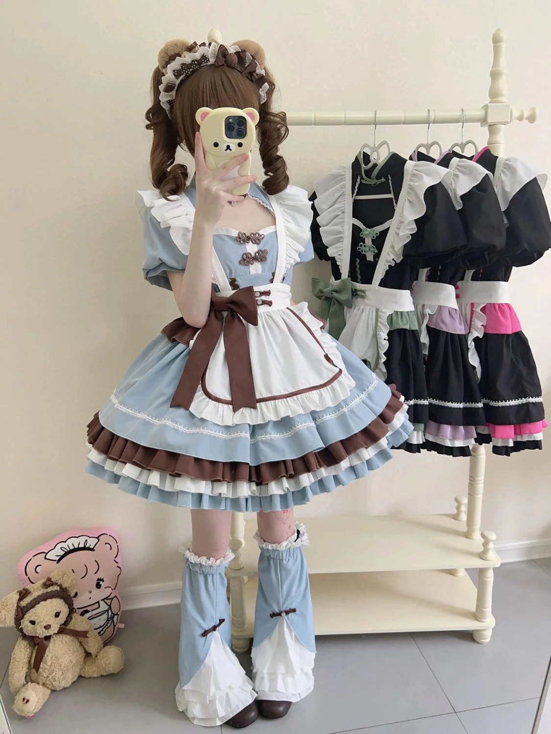 ロリータドレスメイド中国風半袖OPドレスプリンセスドレス