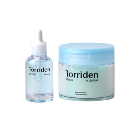 ダイヴイン 低分子ヒアルロン酸セラム 50ml + マルチパッド 80枚セット 保湿・エイジングケア 敏感肌用 セラム & コットンパッド 高保湿・弾力アップ