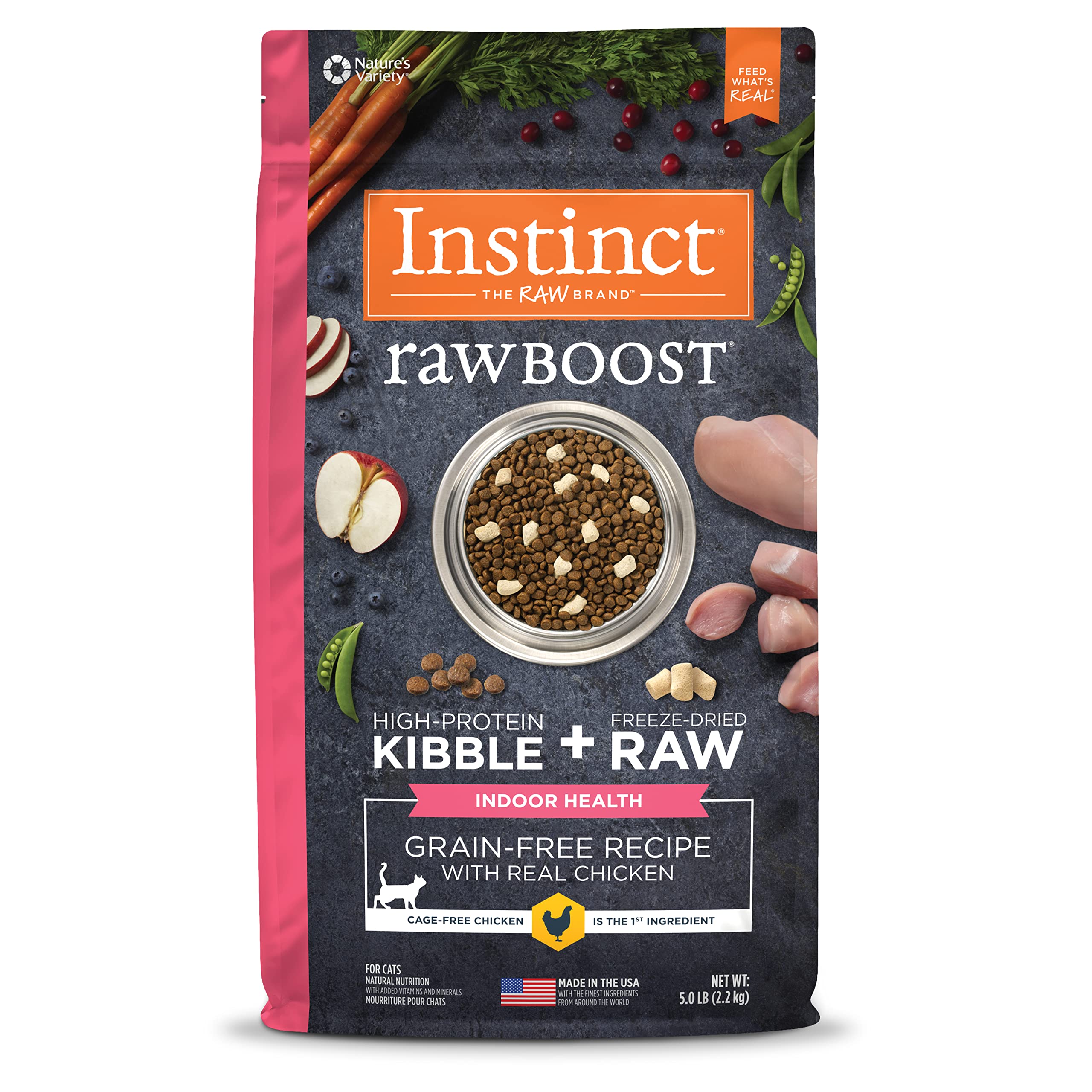 Instinct 室内猫用グレインフリー生肉キャットフード(ドライ) rawBOOST 2.2kg