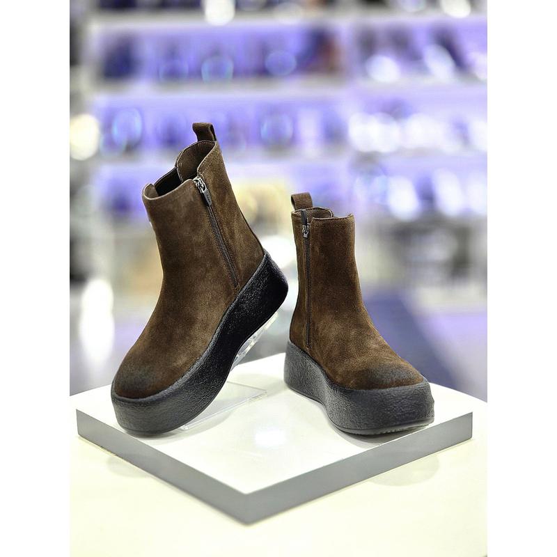 女性プラットフォームスエードアンクルブーツ516522667 19,903円