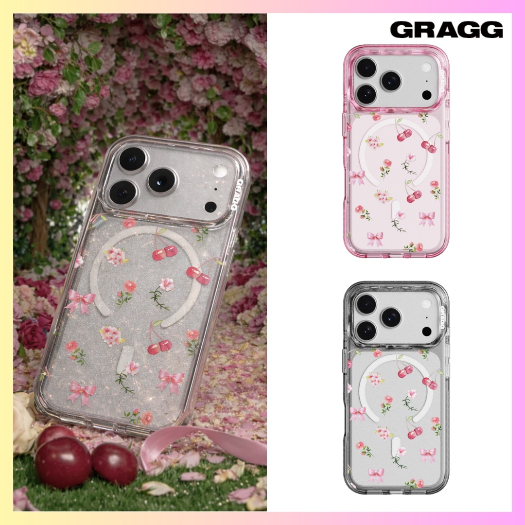 MAGSAFE LAYERS FRAME CASE - SCATTER FLOWER (2 Colors) iPhone 15/16/17 SERIES