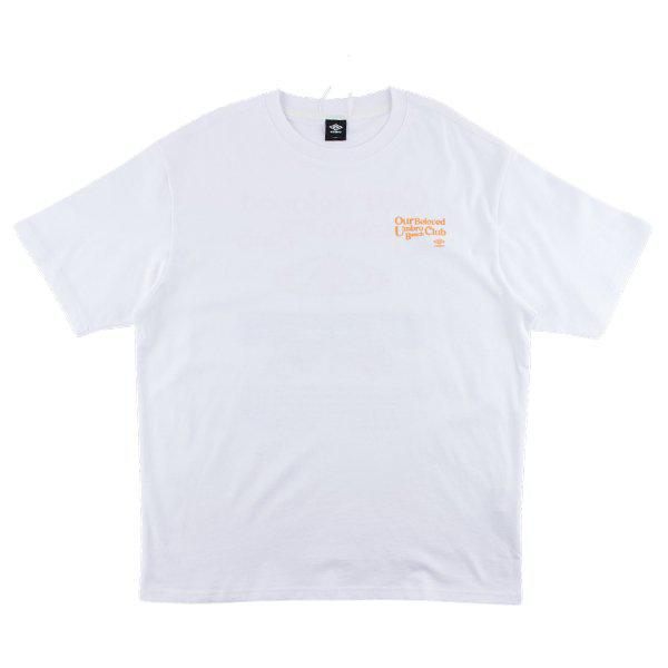 ビーチクラブ背面グラフィック半袖Tシャツ UQ221CRS55 WHT
