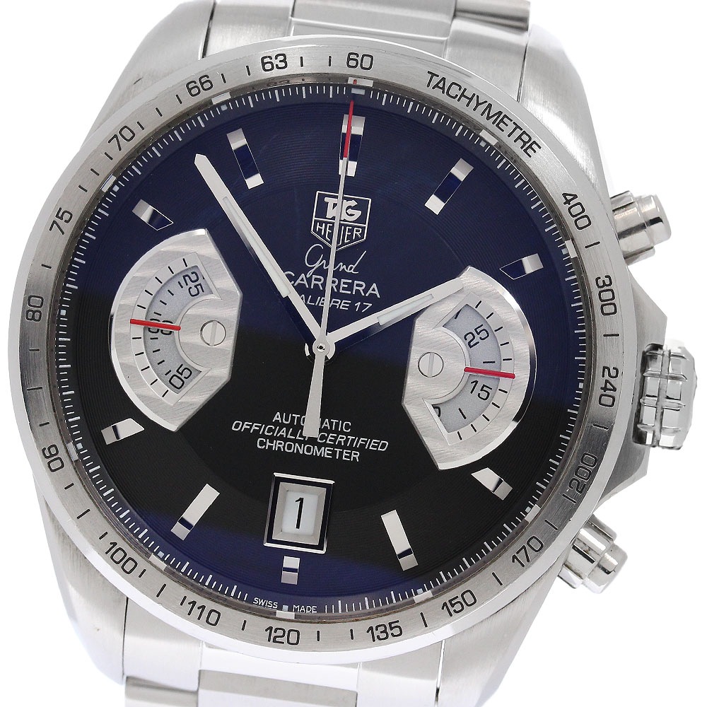 タグホイヤー TAG HEUER CAV511A グランドカレラ キャリバー17 クロノグラフ 自動巻き メンズ 保証書付き_959400【中古】