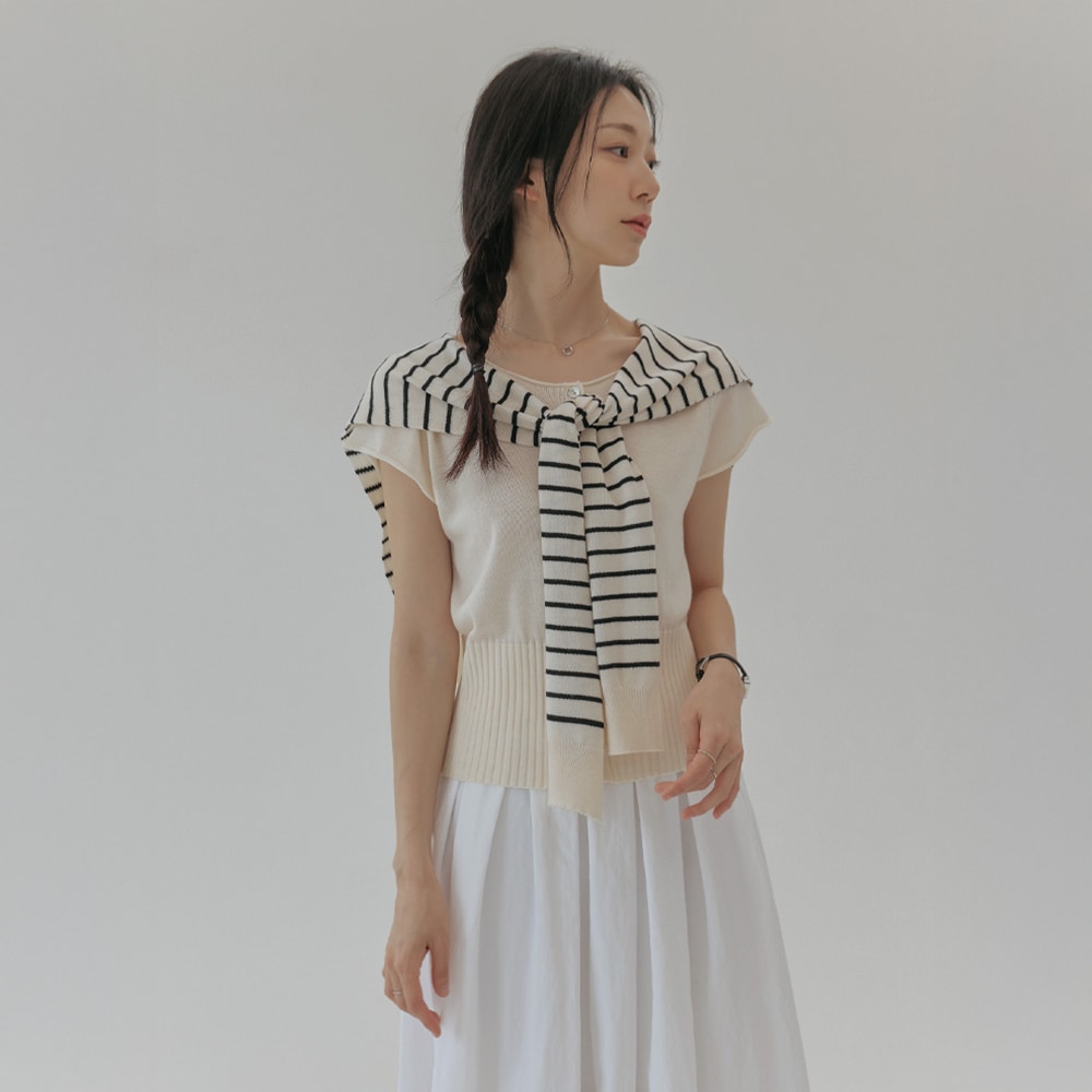 アンデスショールセットラウンド1/2ニットカーディガン