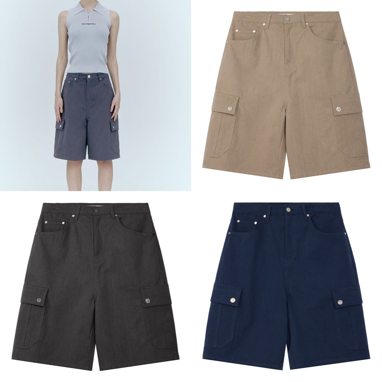 LOGO COTTON CARGO SHORTS