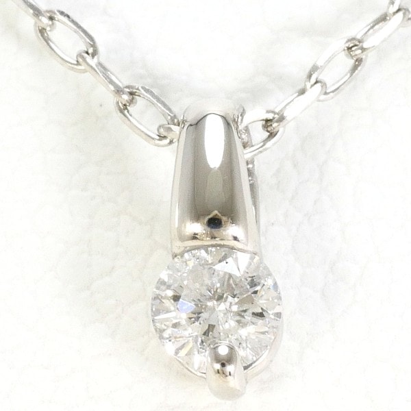 PT900 プラチナ PT850 ネックレス ダイヤ 0.10 約39cm ジュエリー 中古