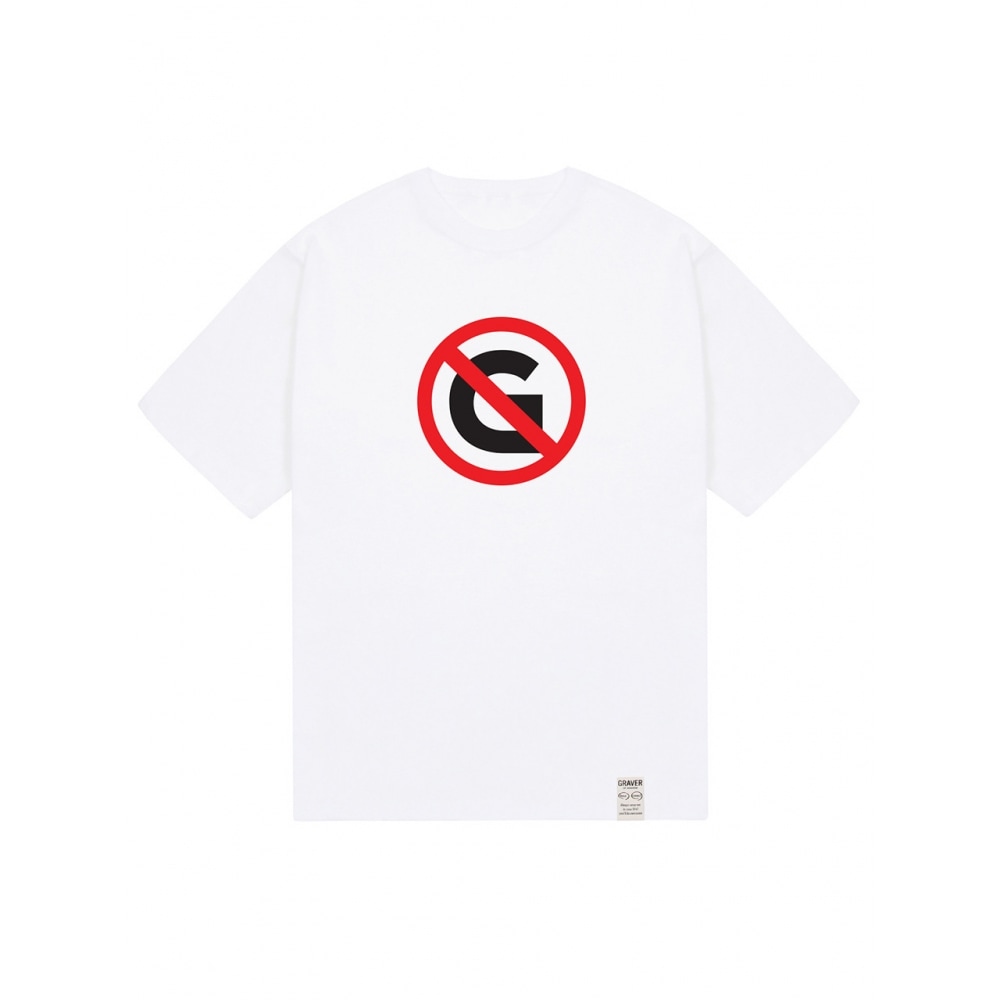 GRAVERサインボードロゴ半袖ホワイトTシャツ