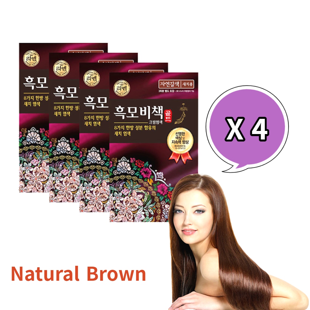 染色剤 Natural Brown 90g X 4