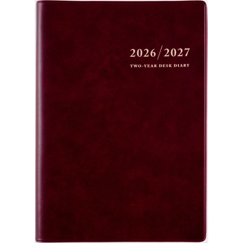 （まとめ買い）高橋書店 2026年版1月始まり No.57 2年卓上日誌 A5判 ワイン [x3]