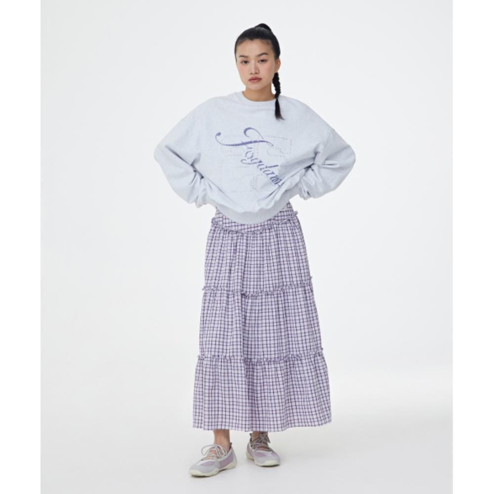 fogdawn Check Shirring Cancan Skirt lavender DA25SSK001L 12,280円