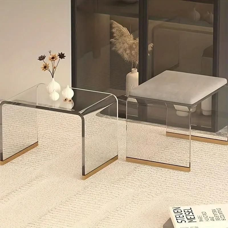 アクリル サイドテーブル スツール ソファテーブル シンプル モダン 韓国インテリア おしゃれ シンプル かわいい 透明 ディスプレイ 棚 コレクション棚