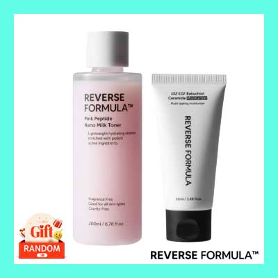 【正規品/SNS大人気/企画セット】リバース·フォーミュラ ピンクペプチドナノミルクトナー200ml+152 EGF バクチオール セラミド バリアクリーム50ml/鎮静/弾力/速保湿 天才/早い肌