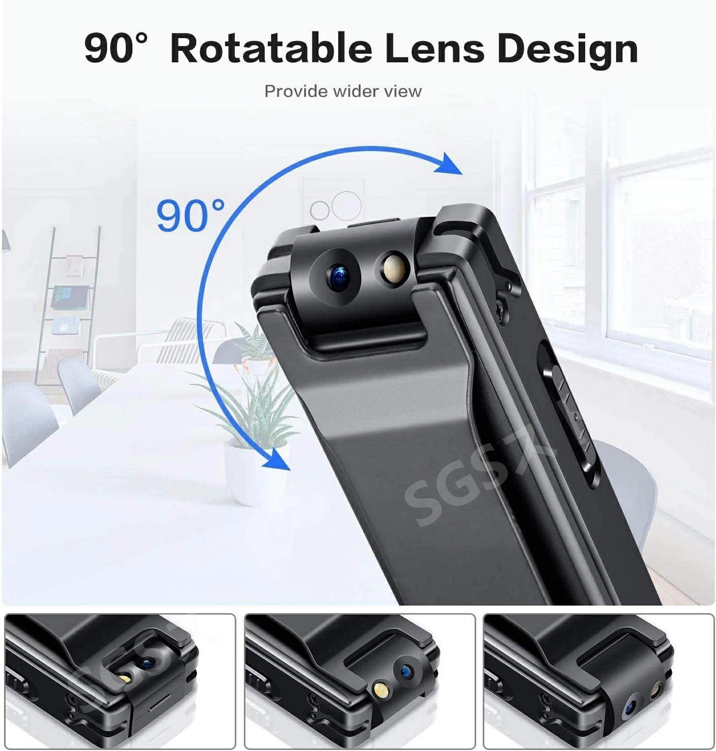 ミニポケットビデオレコーダーマグネットとモーション検知付きのウェアラブルボディカメラ,屋内および屋外用のマイクロ1080pセキュリティ監視カメラ 5,561円