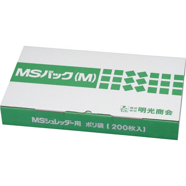 （まとめ買い）明光商会 MSシュレッダー専用ゴミ袋 MSパック 860x1000mm 透明 Mサイズ 200枚入 [x3]