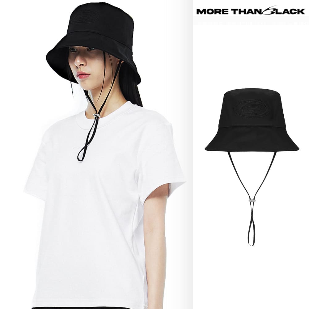 [MORE THAN BLACK] CUT OFF BUCKET HAT