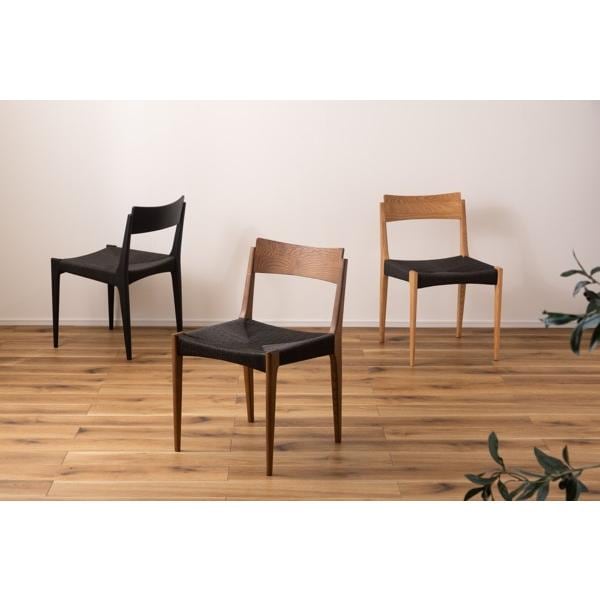 ダイニングチェア おしゃれ 1人 1人用 1脚 単品 完成品 木製 天然木 無垢 椅子 イス 新生活 北欧 ブラック ブラウン 新生活 ID012