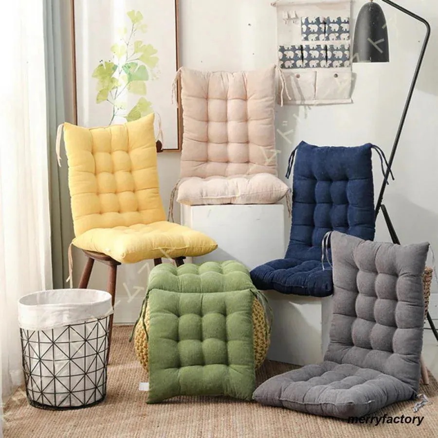 椅子用 座布団 厚め チェア シート ひも付き ダイニングチェア用 おしゃれ 背もたれ チェアパッド 座面 通気性 洗える 高反発