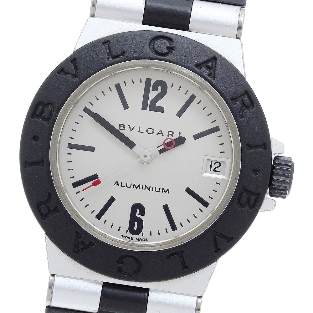 ブルガリ BVLGARI AL32TA アルミニウム デイト クォーツ ボーイズ _904853【中古】