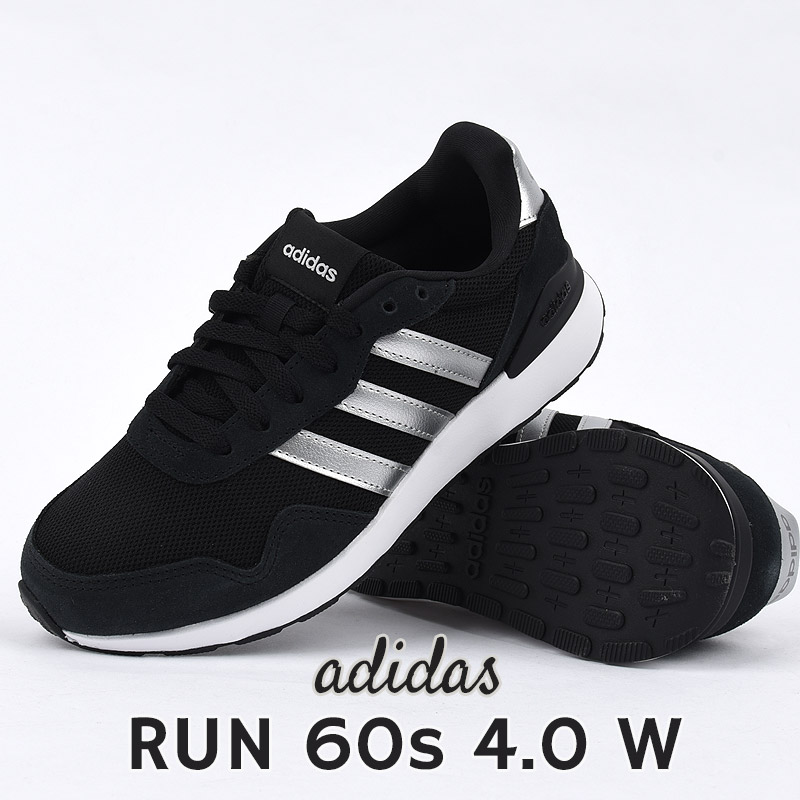 RUN 60s 4.0 W JR6626 JR6628 黒 白 スニーカー カジュアル シューズ 靴 女性 レディース ファッション スポーツ ストリート　ブラック